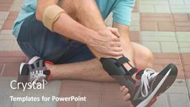  Presentation with ankle - Colorful slides enhanced with man-in-athletic-sneakers-wearing backdrop and a gray colored foreground