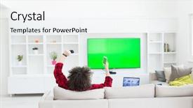  Presentation with free aging at home - Beautiful slide deck featuring man in bathrobe enjoying free backdrop and a  colored foreground