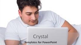  Presentation with insomnia - Slide set with man-in-bed-suffering background and a light gray colored foreground