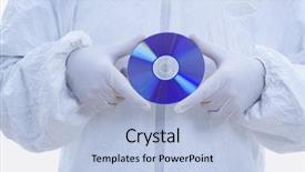  Presentation with biohazard - Cool new PPT layouts with man in biohazard suit backdrop and a light blue colored foreground