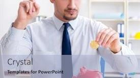  Presentation with mining - PPT layouts featuring man-in-bitcoin-mining-business background and a light blue colored foreground