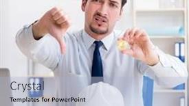  Presentation with mining - PPT theme enhanced with man-in-bitcoin-mining-business background and a light blue colored foreground