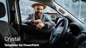  Presentation with cowboy hat - Audience pleasing PPT layouts consisting of man-in-cowboy-hat-looks backdrop and a black colored foreground