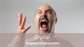  Presentation with extreme - Presentation with man in extreme rage background and a gray colored foreground