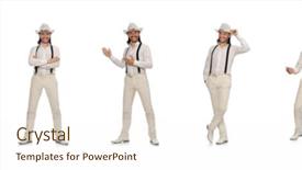  Presentation with funny - Slides having man in funny concept isolated background and a cream colored foreground