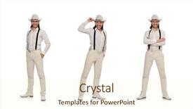  Presentation with funny - Slide deck enhanced with man in funny concept isolated background and a cream colored foreground