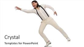  Presentation with funny - Theme having good perfomance - man in funny concept isolated background and a  colored foreground