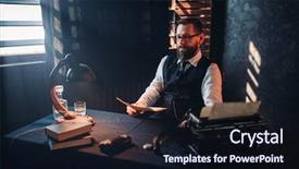  Presentation with glasses - Presentation theme consisting of man in glasses reads handwritten background and a wine colored foreground