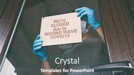  Presentation with medical sign - Presentation design consisting of man-in-gloves-and-medical background and a dark gray colored foreground