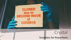  Presentation with medical sign - Audience pleasing theme consisting of man-in-gloves-and-medical backdrop and a lemonade colored foreground