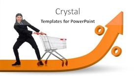  Presentation with grocery - Presentation theme consisting of man-in-high-grocery-inflation background and a white colored foreground