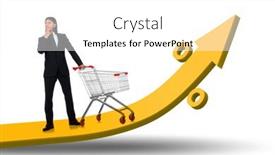  Presentation with grocery - Slide set having man-in-high-grocery-inflation background and a white colored foreground