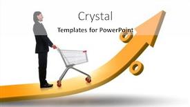 Presentation with grocery - Presentation theme having man-in-high-grocery-inflation background and a white colored foreground