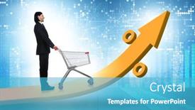  Presentation with grocery - Presentation design featuring man-in-high-grocery-inflation background and a teal colored foreground