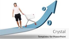  Presentation with inflation - Slide set enhanced with man-in-high-grocery-inflation background and a white colored foreground