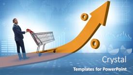  Presentation with inflation - Slide set with man-in-high-grocery-inflation background and a teal colored foreground