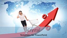  Presentation with grocery - Slide deck having man-in-high-grocery-inflation background and a light blue colored foreground