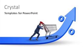  Presentation with inflation - Slides enhanced with man-in-high-grocery-inflation background and a white colored foreground