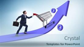  Presentation with inflation - Presentation with man-in-high-grocery-inflation background and a light blue colored foreground