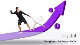  Presentation with inflation - Presentation theme having man-in-high-grocery-inflation background and a white colored foreground