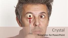  Presentation with horror - Colorful slide deck enhanced with man-in-horror-looking backdrop and a coral colored foreground