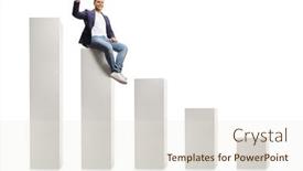  Presentation with jeans - Theme featuring man-in-jeans-and-suit background and a lemonade colored foreground