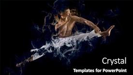  Presentation with kimono - Cool new presentation with man-in-kimono-practicing-karate backdrop and a black colored foreground