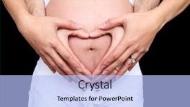  Presentation with love between man and woman - PPT theme featuring man in love making heart background and a light blue colored foreground