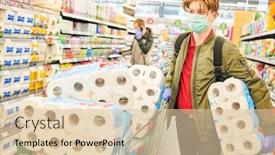  Presentation with mask - Presentation theme having man-in-mask-and-protective background and a lemonade colored foreground