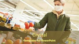  Presentation with food mask - Cool new slide set with man-in-mask-and-protective backdrop and a tawny brown colored foreground