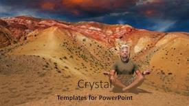  Presentation with mars - Audience pleasing presentation design consisting of man-in-mask-on-mars backdrop and a red colored foreground