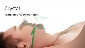  Presentation with oxygen - Theme with man in mask with oxygen background and a white colored foreground