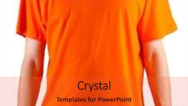  Presentation with orange - Beautiful slide set featuring man-in-orange-t-shirt backdrop and a red colored foreground