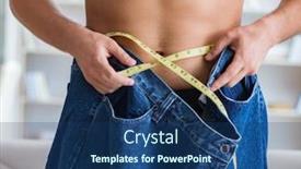  Presentation with loss - Beautiful presentation theme featuring man-in-oversized-pants backdrop and a ocean colored foreground