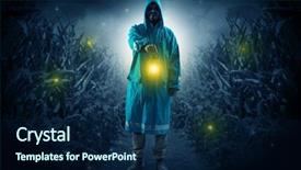  Presentation with second coming - PPT layouts featuring man in raincoat at night background and a  colored foreground