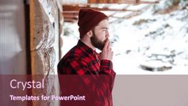  Presentation with smoking - Theme consisting of man in shirt smoking cigarette outdoors background and a tawny brown colored foreground