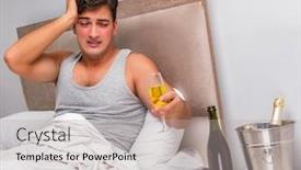  Presentation with party - Colorful presentation theme enhanced with man-in-the-bed backdrop and a light gray colored foreground