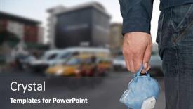  Presentation with pneumonia - Slide set consisting of man-in-the-city background and a dark gray colored foreground