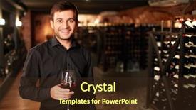  Presentation with cellar - Cool new presentation theme with man in the wine cellar backdrop and a wine colored foreground