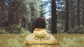  Presentation with forest - Amazing theme having man-in-yellow-jaket backdrop and a yellow colored foreground