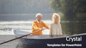  Presentation with rowing - Slide deck enhanced with man in yellow sweater falling background and a dark gray colored foreground