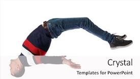  Presentation with gravity - PPT layouts enhanced with man in zero gravity background and a white colored foreground