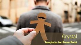  Presentation with doll paper - PPT theme enhanced with man-is-about-to-attach background and a tawny brown colored foreground