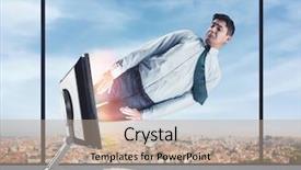  Presentation with man and woman divorce drawing - Audience pleasing theme consisting of man is being drawing in the computer backdrop and a coral colored foreground