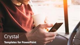  Presentation with soda - Audience pleasing presentation theme consisting of man-is-drinking-the-soda backdrop and a tawny brown colored foreground