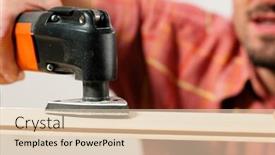  Presentation with house - PPT layouts featuring man-is-grinding-a-plank background and a lemonade colored foreground