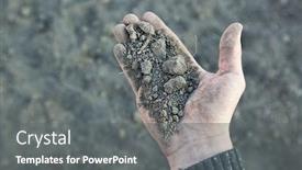  Presentation with soil erosion - PPT layouts consisting of man-is-holding background and a gray colored foreground