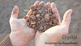  Presentation with soil erosion - Cool new slides with man-is-holding backdrop and a coral colored foreground