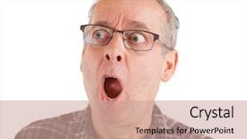  Presentation with evolution of man - Presentation theme enhanced with man is in shocked background and a coral colored foreground