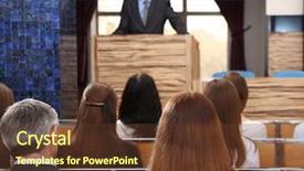  Presentation with egyptian man in make up - PPT layouts having man is making a speech background and a tawny brown colored foreground